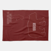 キャビンテーマレッドベアーズ キッチンタオル (横)