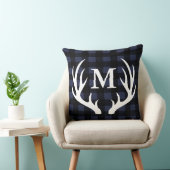 キャビンディア素朴〔雄ジカの〕枝角ズバッファローチェックプレイド クッション (椅子)