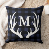 キャビンディア素朴〔雄ジカの〕枝角ズバッファローチェックプレイド クッション (ブランケット)