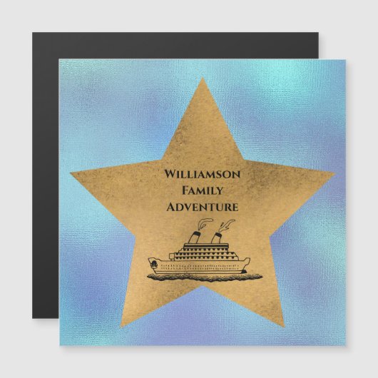 キャビンドア金ゴールドスターファミリークルーズシップ (正面/裏面)