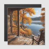 キャビンバイザレイク磁気誕生日カード (正面/裏面)