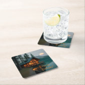 キャビンバイレイク誕生日 スクエアペーパーコースター (インサイチュ)