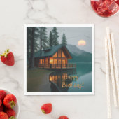 キャビンバイレイク誕生日 スタンダードランチョンナプキン (インサイチュ)