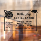 キャビンバケーションカスタムレンタルロゴ簡単広告ズ ウィンドウサイン (シート2)