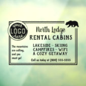 キャビンバケーションカスタムレンタルロゴ簡単広告ズ ウィンドウサイン (シート3)