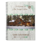 キャビンバケーションホームレンタルプロパティゲストブック ノートブック (正面)