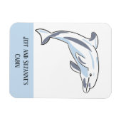 キャビンパーソナライズされたクルーズドアキュートドルフィン マグネット (横)