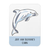キャビンパーソナライズされたクルーズドアキュートドルフィン マグネット (縦)