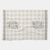 キャビンパーソナライズされた・プレイドの方が人生は楽だ キッチンタオル (横)