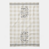 キャビンパーソナライズされた・プレイドの方が人生は楽だ キッチンタオル (縦)