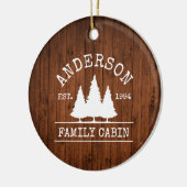 キャビンファミリーネームウ素朴ッドフォレスト セラミックオーナメント (左)