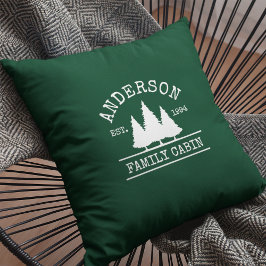 キャビンファミリーネームフォレストグリーン クッション