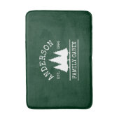 キャビンファミリーネームフォレストグリーン バスマット (正面縦)