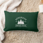 キャビンファミリーネームフォレストグリーン ランバークッション (ブランケット)