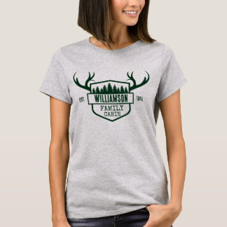 キャビンファミリーネームフォレストグリーン Tシャツ