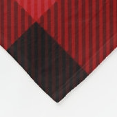 キャビンファミリーネームレッドバッファロープレイドフリースブランケット フリースブランケット (角)