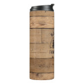 キャビンファミリーネーム素朴ウッドパーソナライズされた タンブラー (回転左)