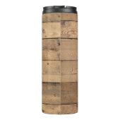 キャビンファミリーネーム素朴ウッドパーソナライズされた タンブラー (裏面)