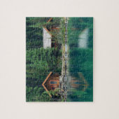 キャビンフォレストウッズバケーションホリデーレイク ジグソーパズル (縦)