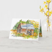 キャビンペン及びインクスケッチ誕生日カード風景 カード (黄色い花)