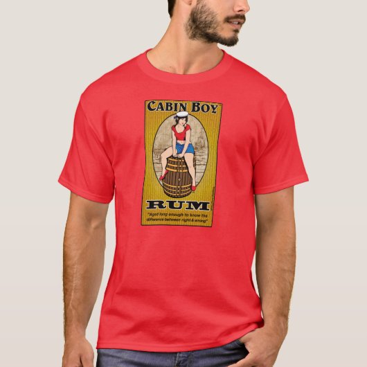 キャビンボーイのラム酒のティー Tシャツ (正面)
