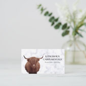 キャビンマウンテンホームバケーションレンタルカウハイランド 名刺 (スタンド正面)