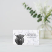 キャビンマウンテンホームバケーションレンタルカウハイランドB 名刺 (スタンド正面)