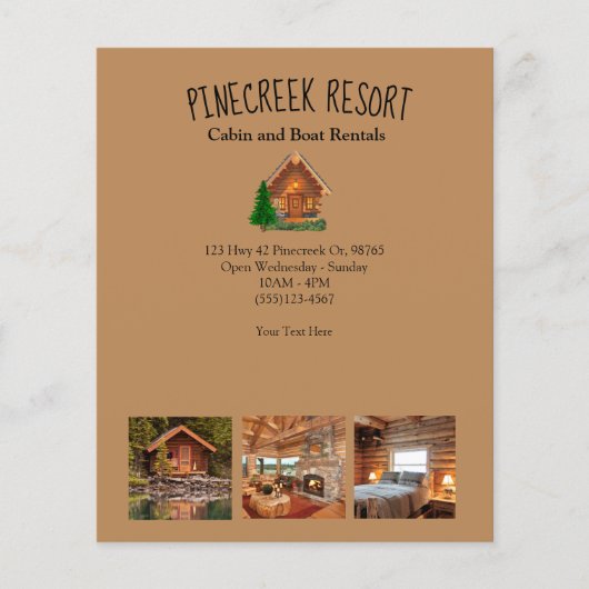 キャビンリゾートバケーションロッジレンタルフォト チラシ (正面)