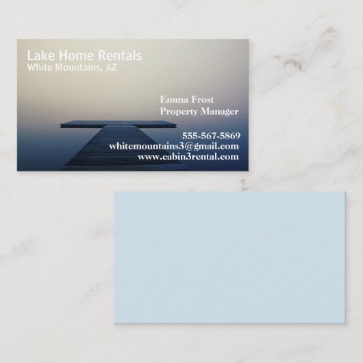 キャビンレイクホームバケーションレンタル名刺 名刺 (正面/裏面)
