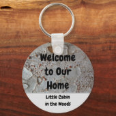 キャビンレンタルゲストツリーバーク自然フォトウェルカム キーホルダー (正面)