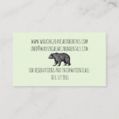 キャビンレンタル名刺 名刺 (裏面)