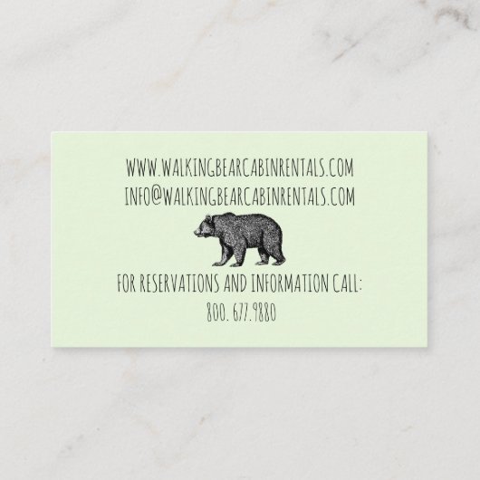 キャビンレンタル名刺 名刺 (裏面)