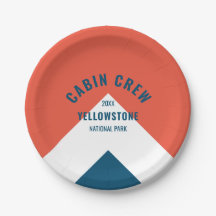 キャビン乗務員のperonalized宛先レトロネイビーレッド