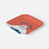 キャビン乗務員のperonalized宛先レトロレッドネイビー ペーパープレート (傾斜あり)