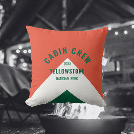 キャビン乗務員順化目的地レトロレッドグリーン クッション