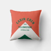 キャビン乗務員順化目的地レトロレッドグリーン クッション (裏面)