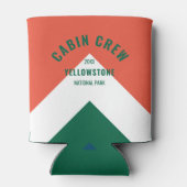 キャビン乗務員順化目的地レトロレッドグリーン 缶クーラー (裏面)