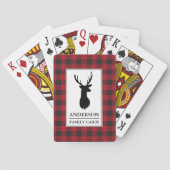 キャビン家族名ディアレッドバッファロープレイド トランプ (裏面)