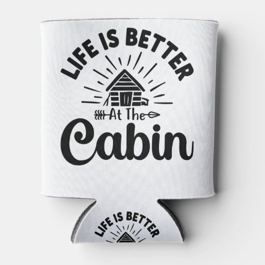 キャビン引用文は人生の方が良おもしろいい 缶クーラー (正面)