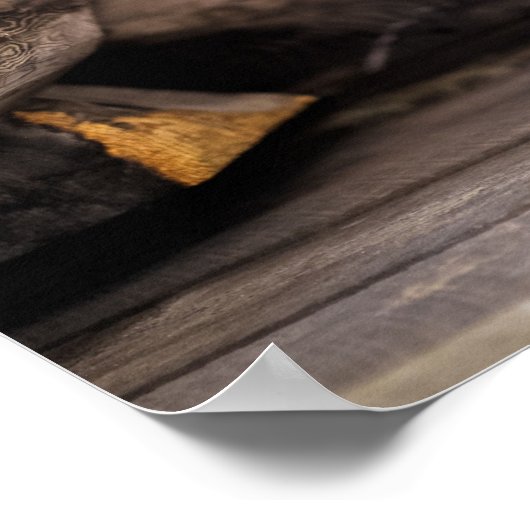 キャビン擦り切れたで2足のカウボーブーツ ポスター (角)