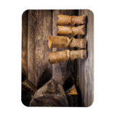 キャビン擦り切れたで2足のカウボーブーツ マグネット (縦)