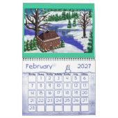 キャビン景観カレンダー カレンダー (2月 2027)