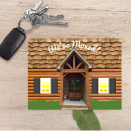 キャビン正面の新しい住所はがき 案内ポストカード