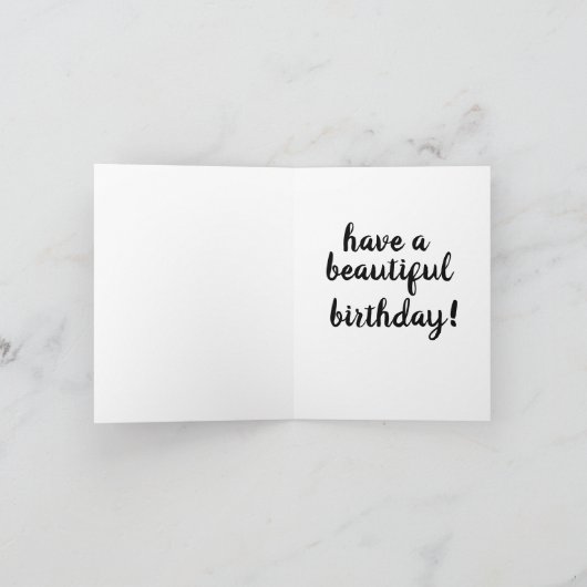 キャビン歴史写真撮影誕生日カード カード (内部)