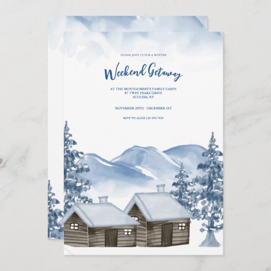 キャビン熱 招待状 (正面/裏面)