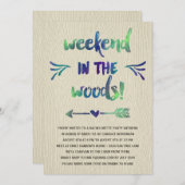 キャビン熱|素朴バチェロレッテ 招待状 (正面/裏面)