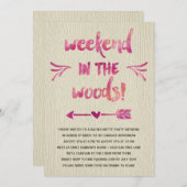 キャビン熱|素朴バチェロレッテ 招待状 (正面/裏面)