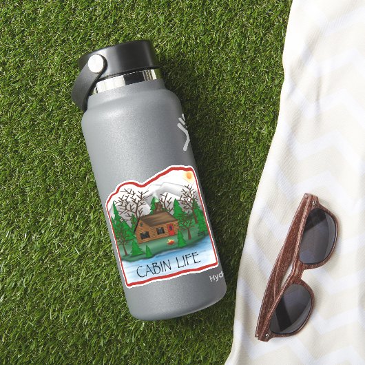 キャビン生活かわいいおもしろい、トレンディー、インスピリシティステッカー シール (HydroFlaskインサイチュ)