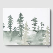 キャビン素朴ウォーターカラーフォレストグリーンウェルカム ゲストブック (裏面)