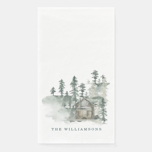 キャビン素朴ウォーター色の森グリーンファミリー名 (正面)